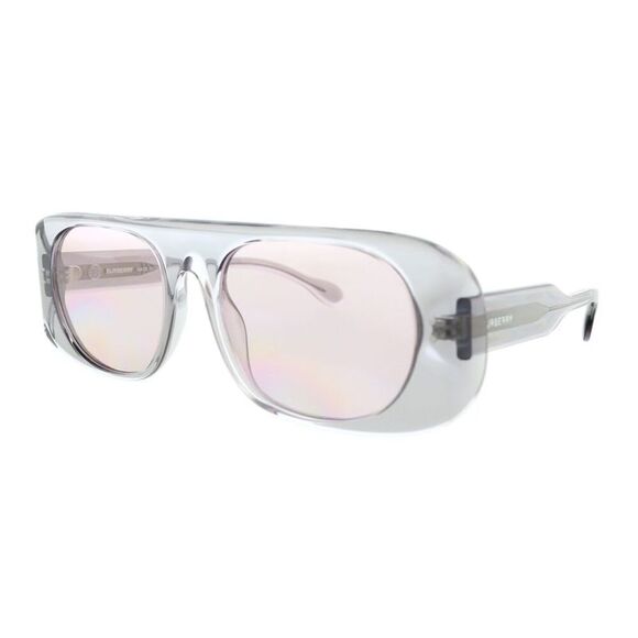 Burberry 0BE4322 3882/5 Clear Grey  Rectangle Sunglasses - Picture 1 of 5